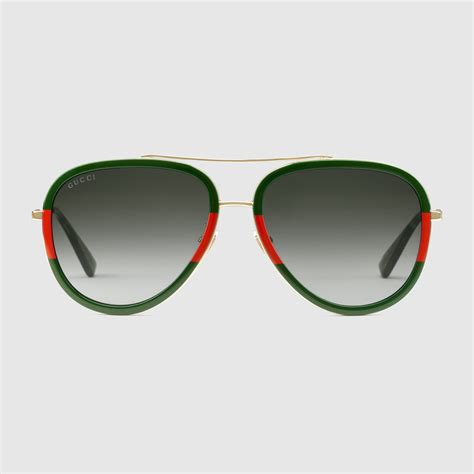 gucci aviator sunglasses orange lens|gucci unisex aviator sunglasses.